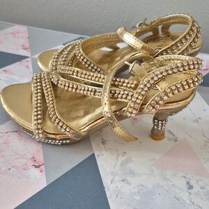 Gold Strappy Toddler Sandals